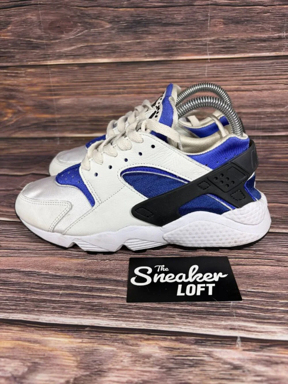 Nike Air Huarache Lapis‎ Women's White Blue Athletic Shoes Size 7.5